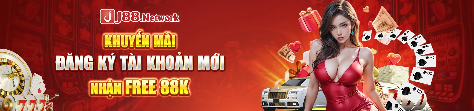 Sảnh casino trực tuyến jun88v1 với người chia bài thật, không khí sôi động, màu xanh lá cây và vàng chủ đạo.